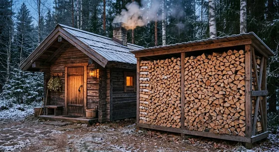 Укладка дров в Томилине, улица Вишнёвая, 24